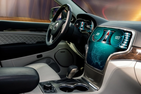 Future car interior hardcoat displays