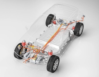 3D EV car cutaway 3D EV car cutaway